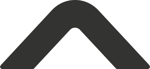 Grey chevron-shaped upward arrow with rounded edges on transparent background.