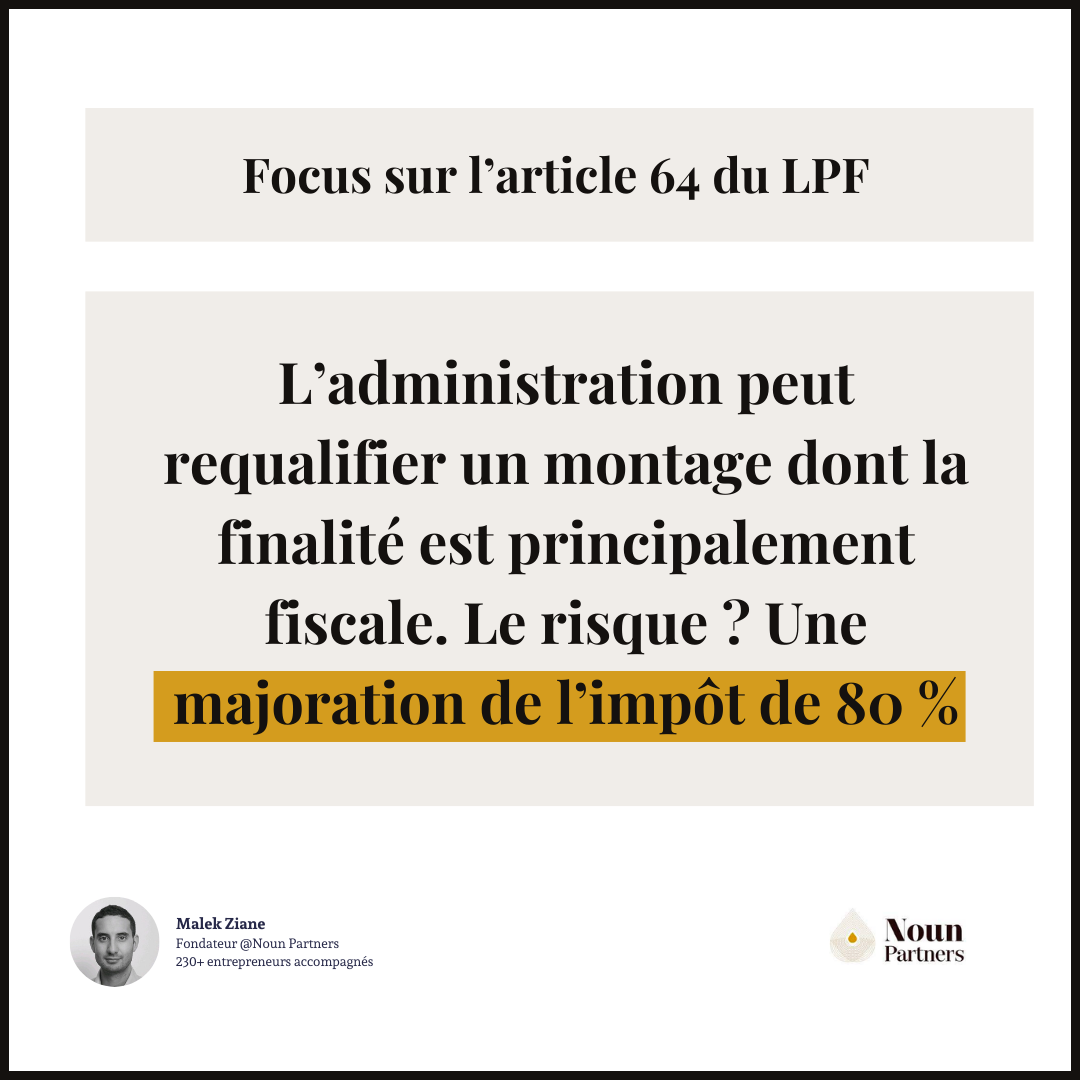 Focus sur l'article 64 du LPF : majoration de l'impôt de 80%