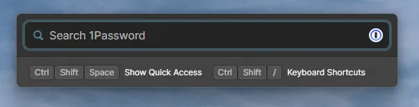 how to use quick access with 1password to quickly search your vault