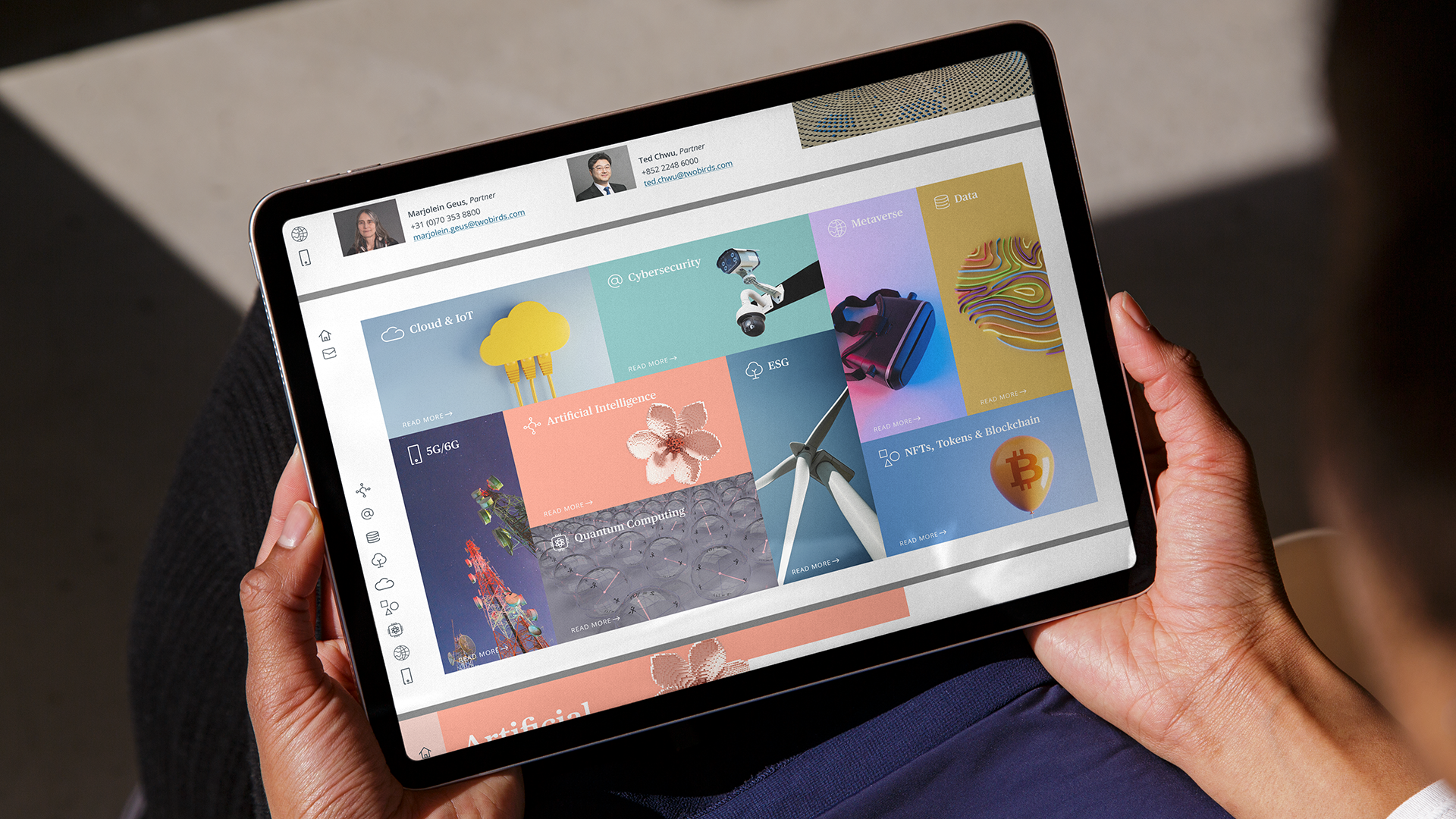 Bird and Bird Tech Predictions report — interactive editorial design