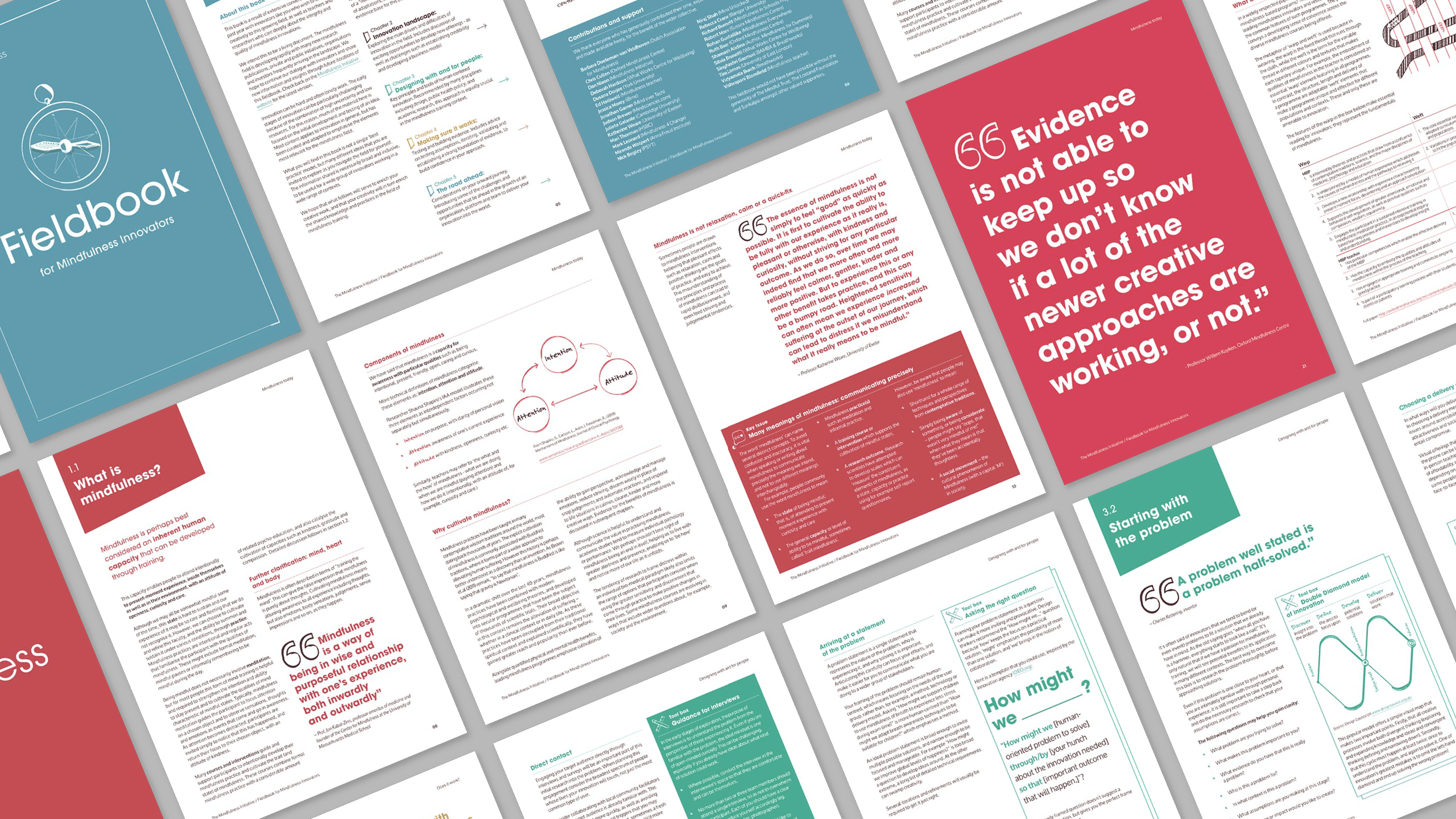 Mindfulness Initiative fieldbook — bold typography layout