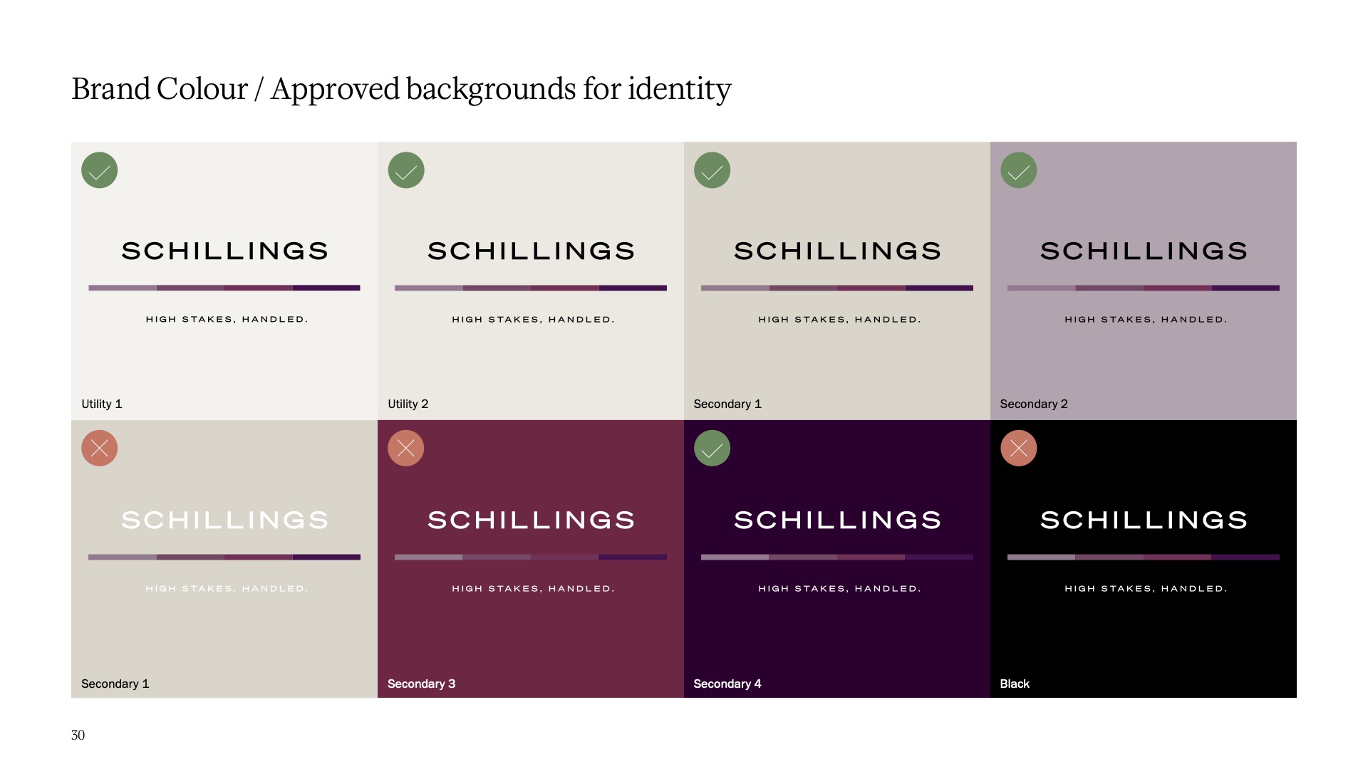 Schillings brand guidelines — typography and colour