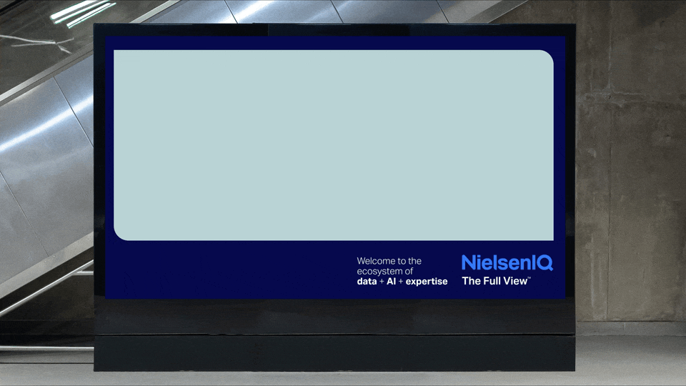 NIQ Quest for Next — digital screen campaign animation