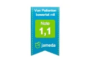 Jameda-Siegel mit der Note 1,1