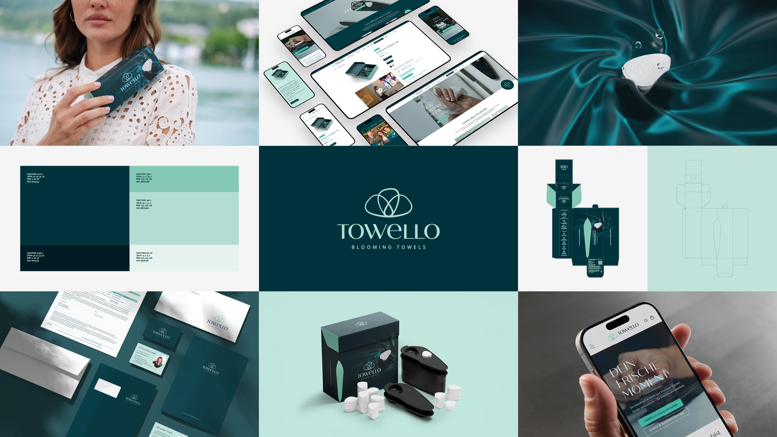 Branding und Corporate Design für die Marke Towello – Bloomington Towells
