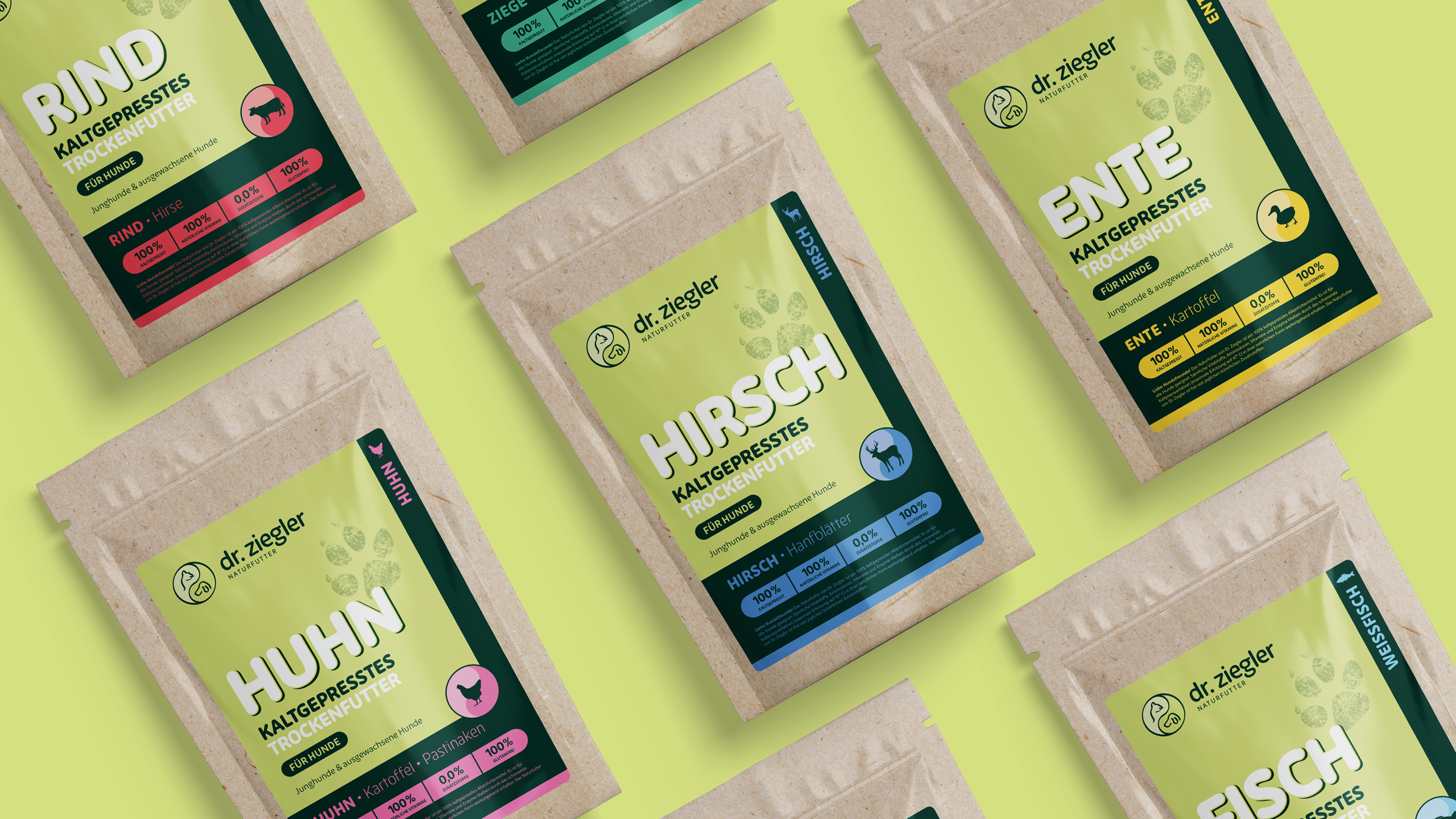 Neues Logo, Corporate Design und Branding für den Tierfutter Hersteller Dr. Ziegler Naturfutter
