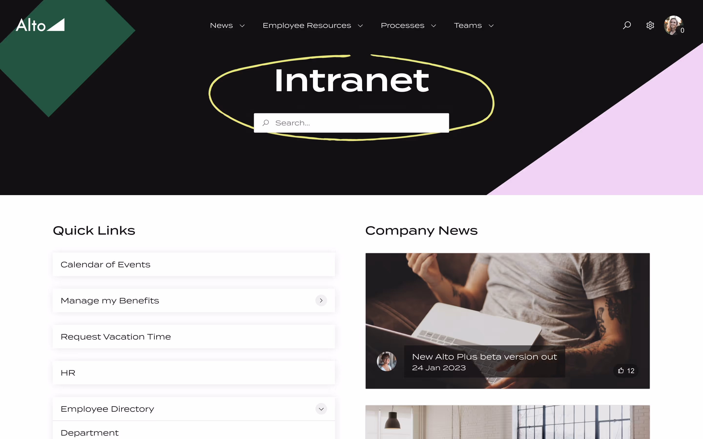 A Refined intranet site.