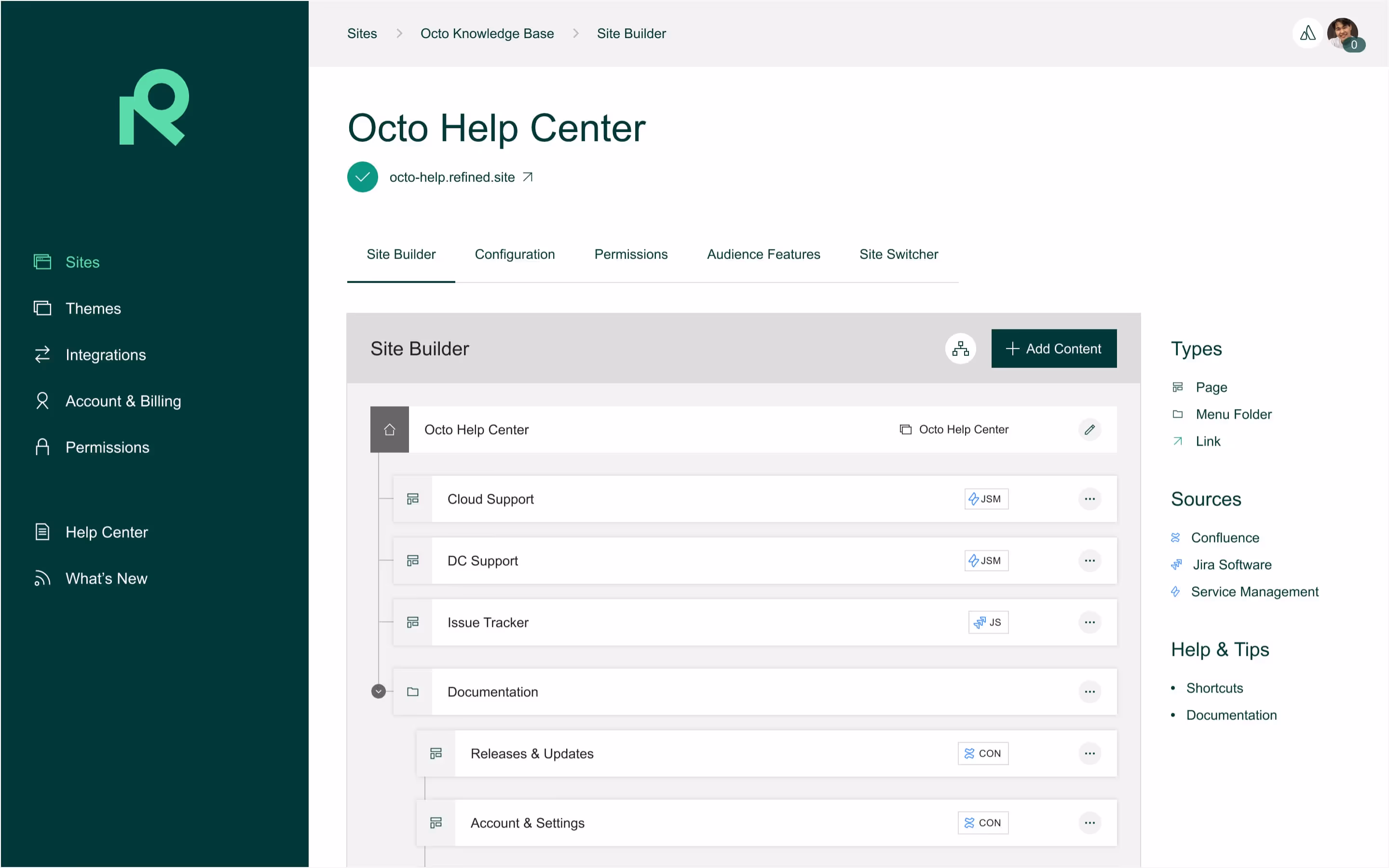 A visual showing space and project permission settings.