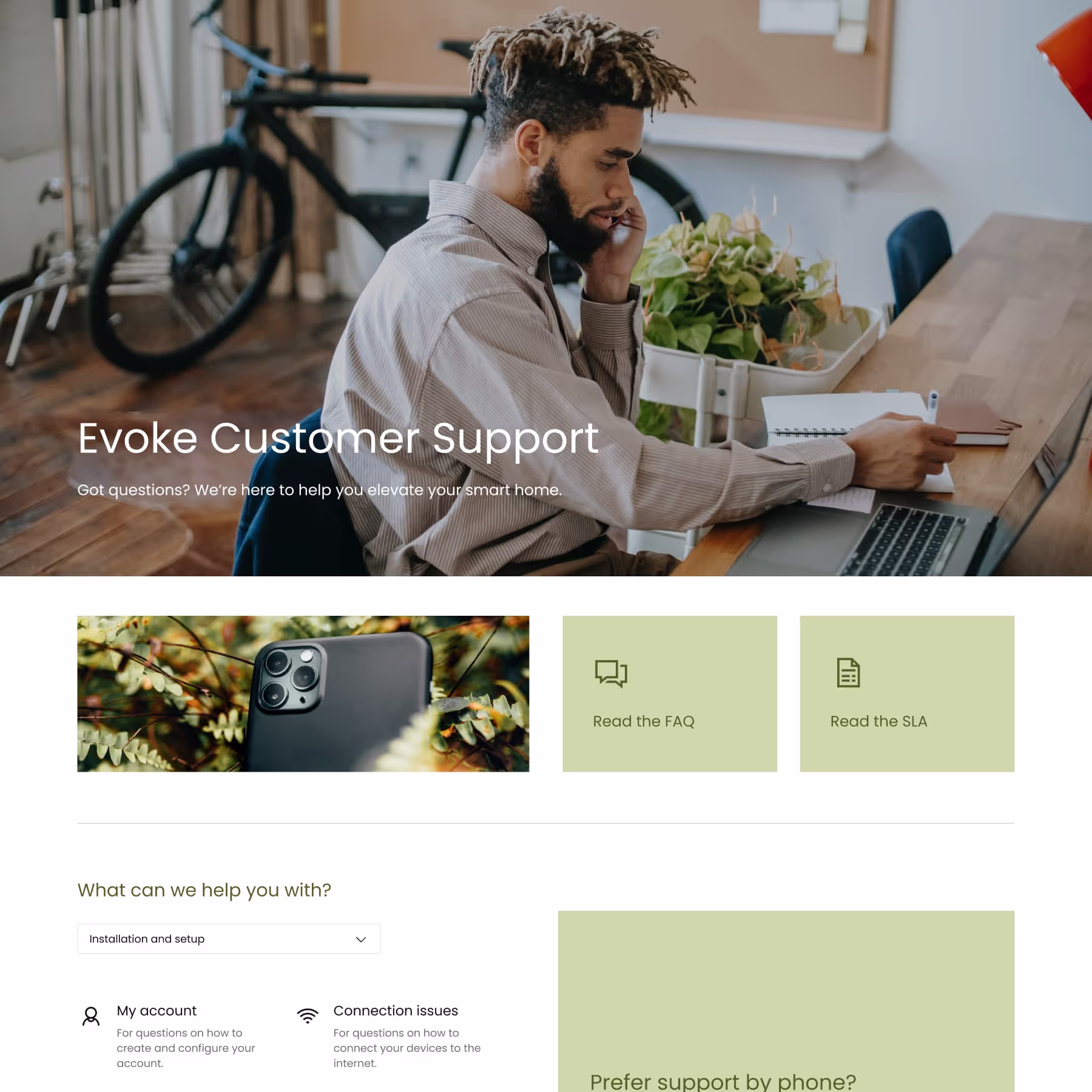 A Refined support template with a modern branding.