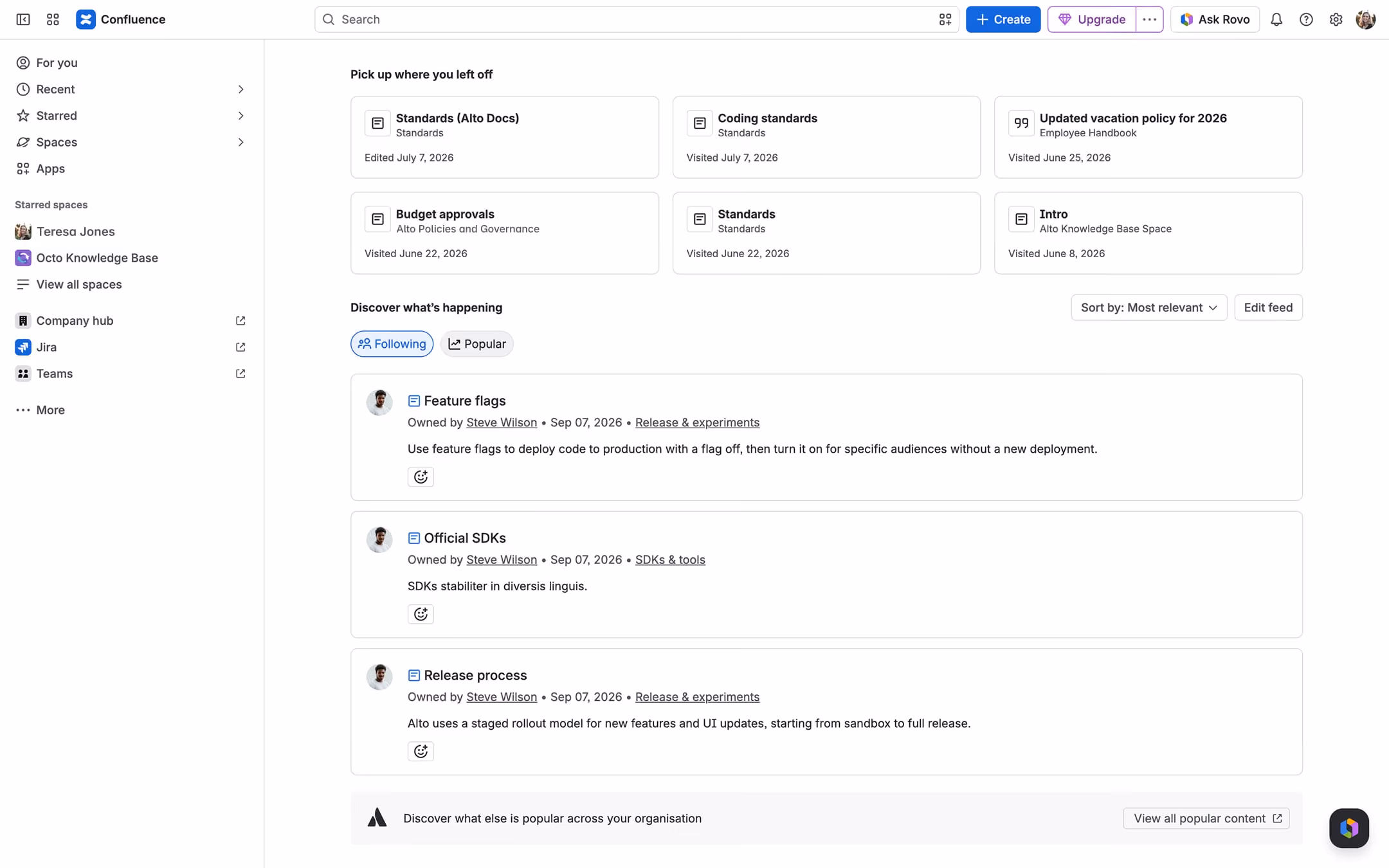Native Atlassian Confluence screenshot.