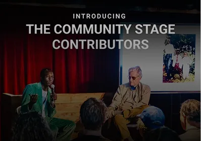 Conversation on stage at the Summit Series community stage