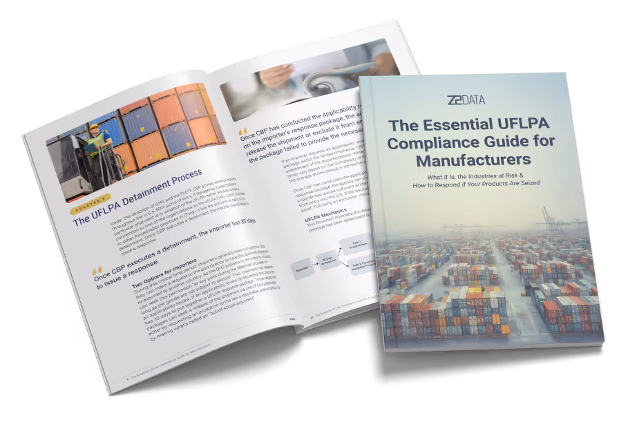 Z2Data's The Essential UFLPA Compliance Guide for Manufacturers eBook