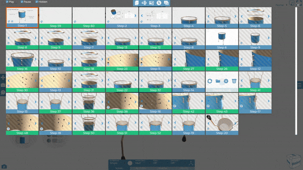 Reordering steps using the steps manager