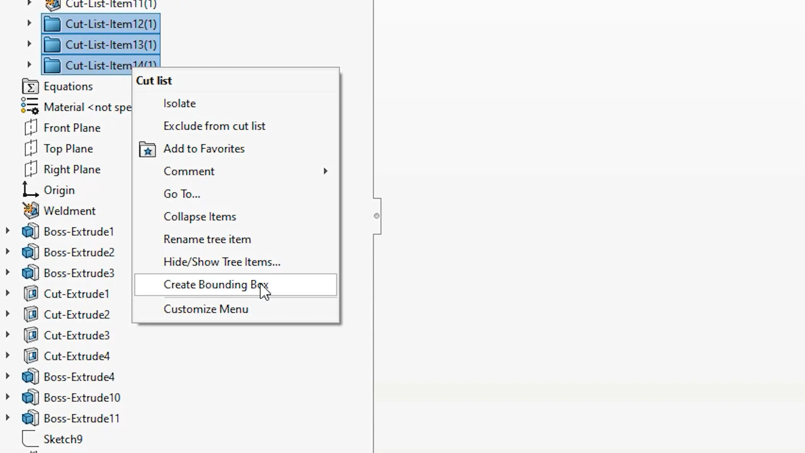 Creating Bounding boxes for panel items adds additional information into your cutlist