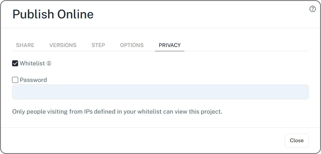 Be sure to enable the whitelist in a projects privacy settings