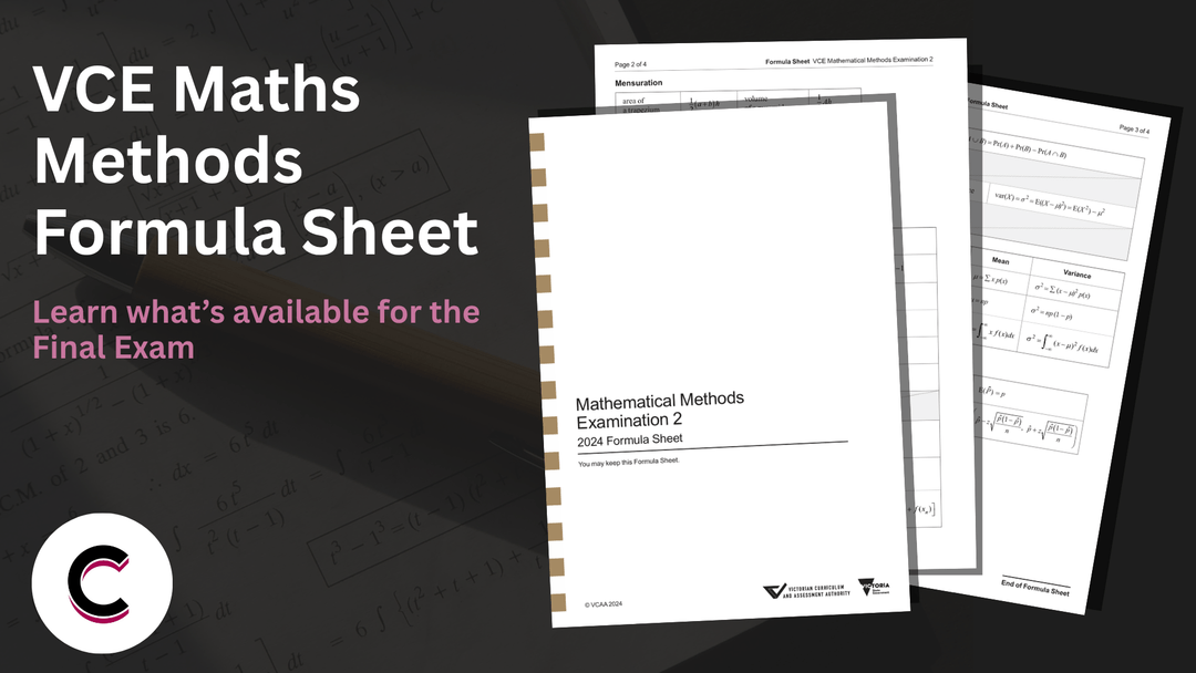 VCE Maths Methods VCAA Formula Sheet | Complete VCE Education Blog ...