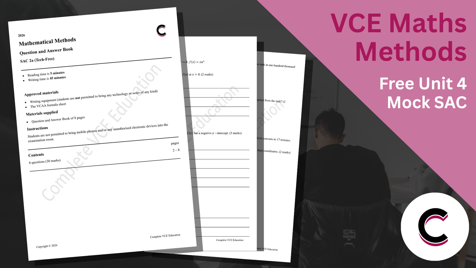 VCE Maths Methods VCAA Formula Sheet | Complete VCE Education Blog ...