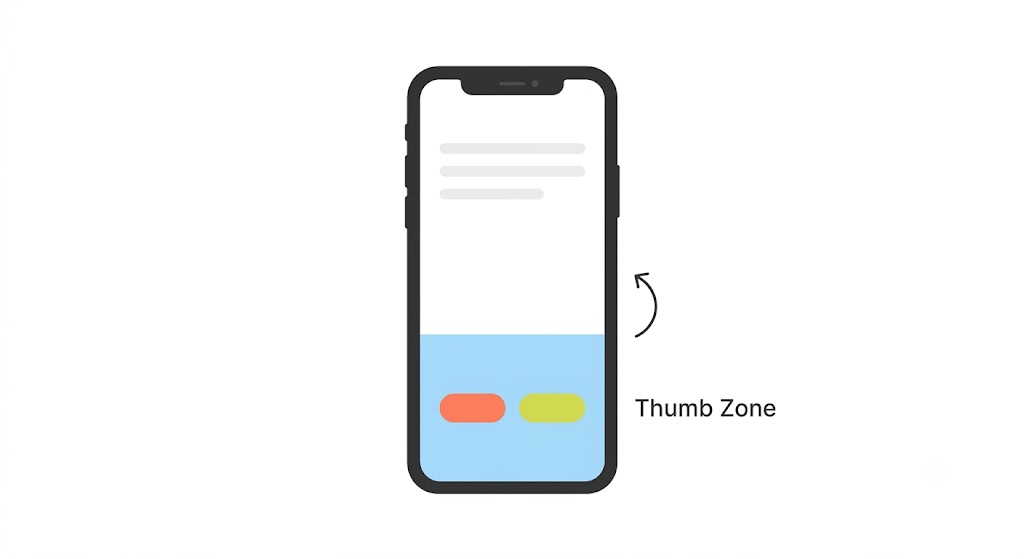 Mobile Thumb Zone Layout
