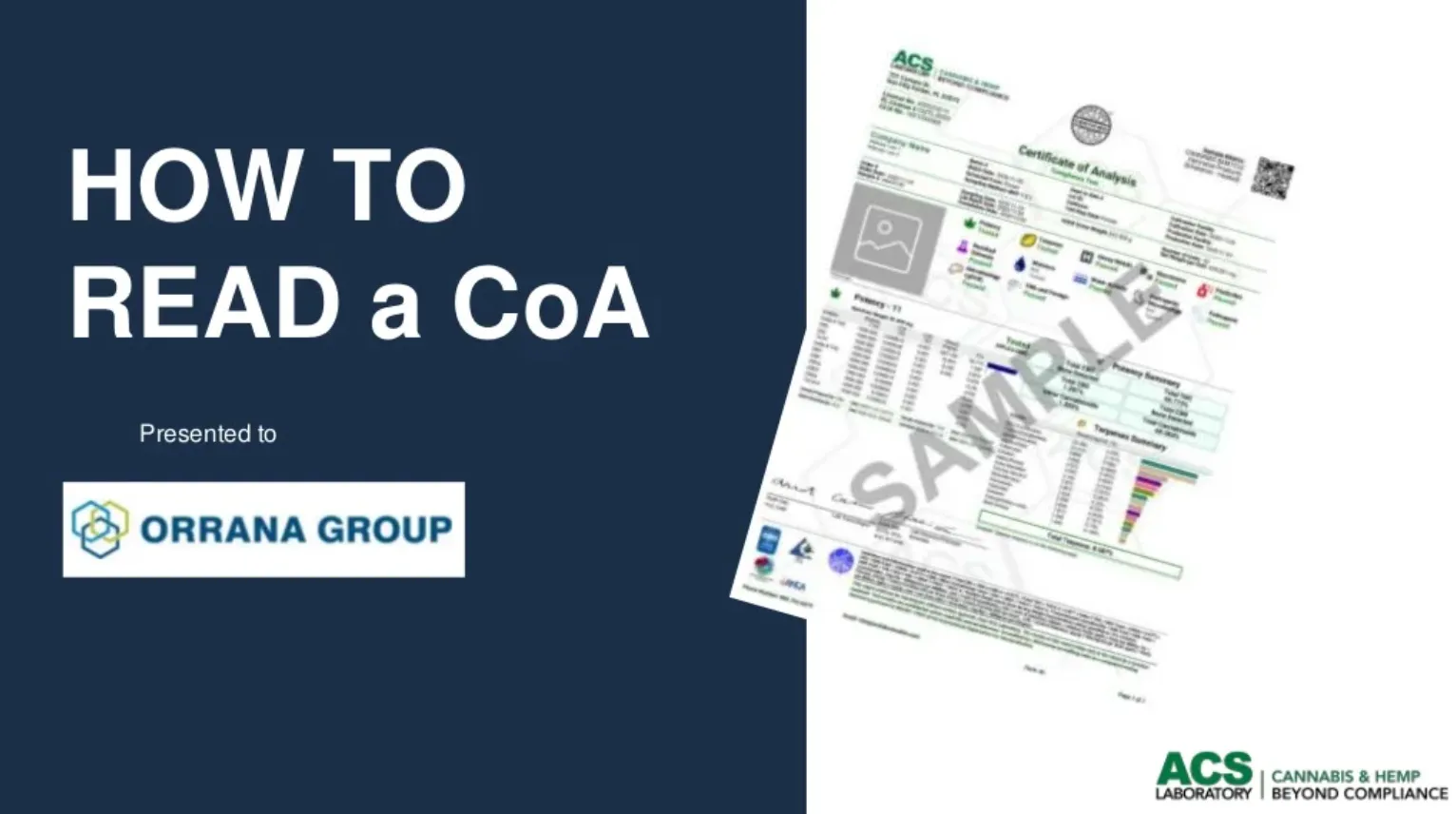 How to read a COA header image