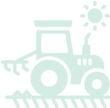 A tractor icon in light green