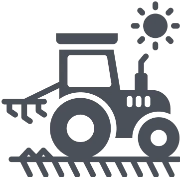 A tractor icon in grey