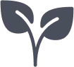 Plant growing in grey icon