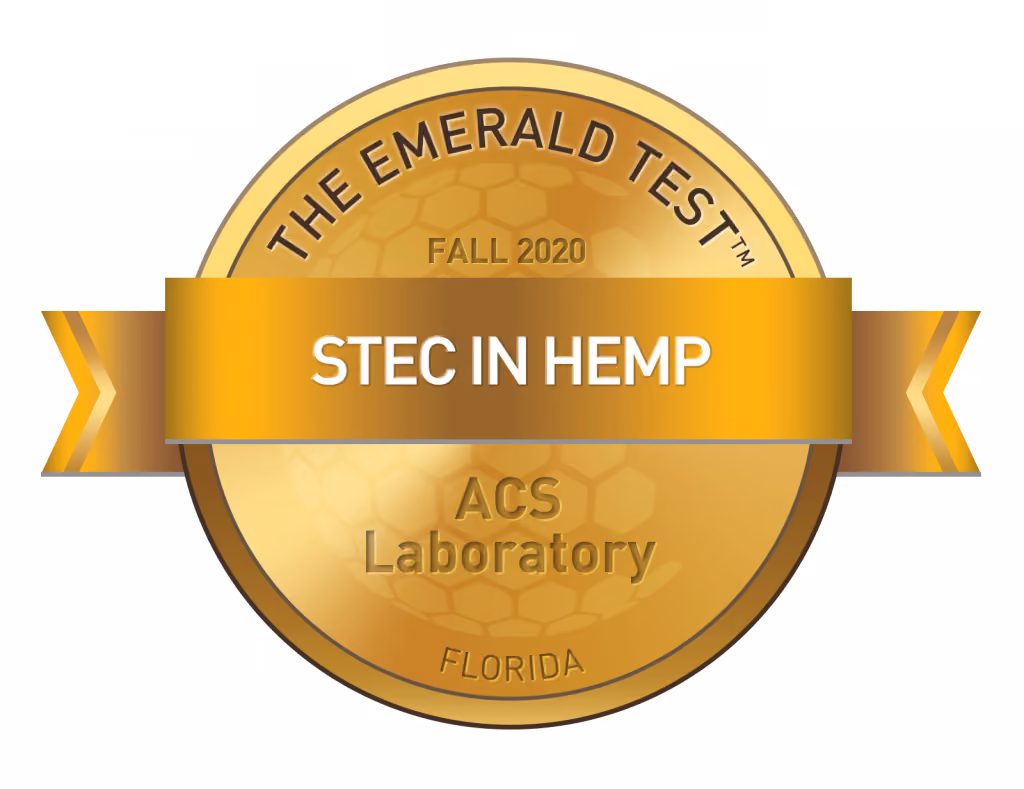 The award for STEC in Hemp Bud, Emerald Test Fall 2020 