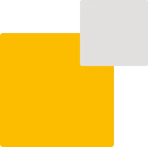 Overlapping yellow, light gray, and black square shapes with stepped edges.