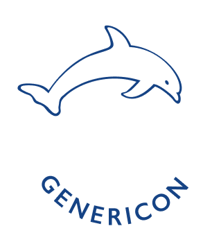 Genericon Delfin mit Schriftzug