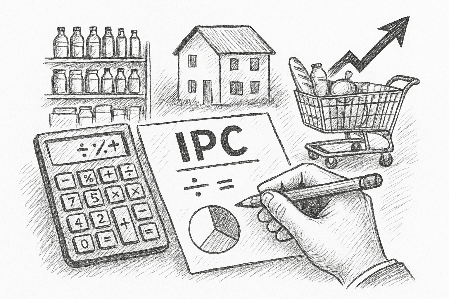 Imagen explicativa sobre cómo se calcula el IPC en Chile.