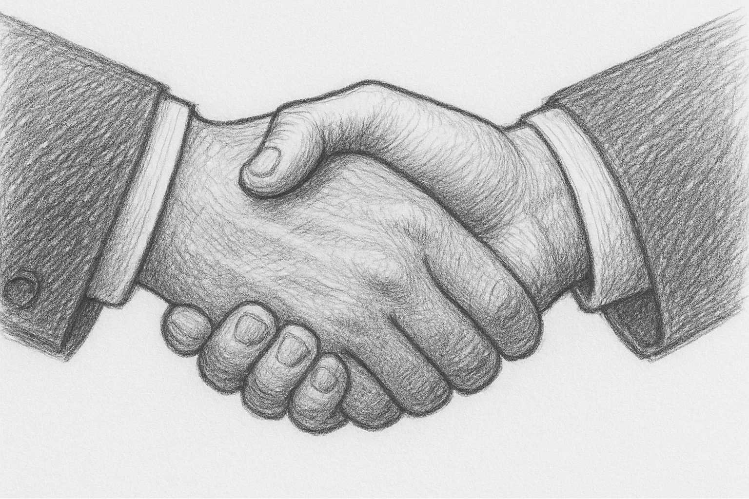 Ilustración de manos cerrando un trato