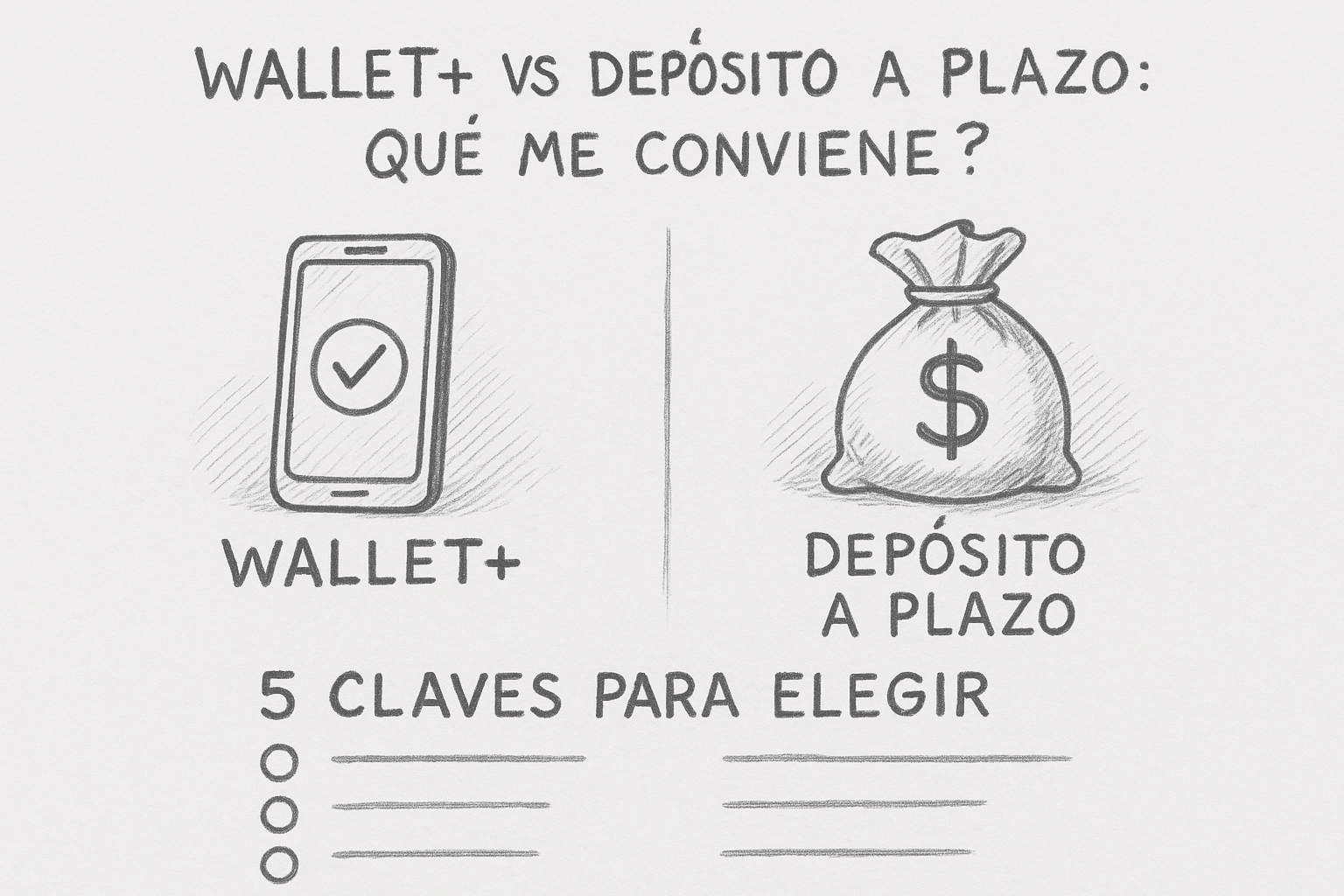 ilustración sobre la comparación de depósitos a plazo y wallet+