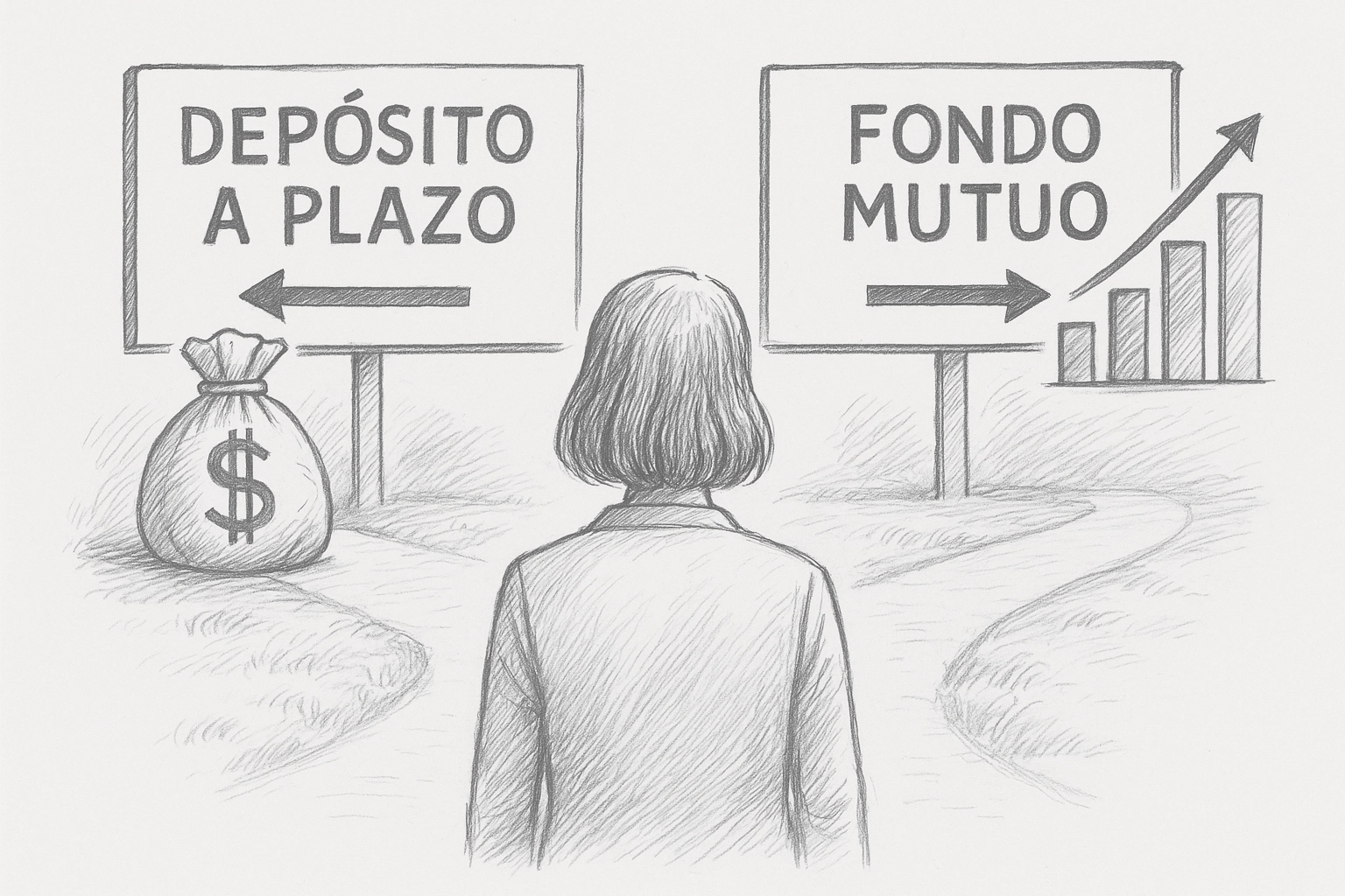 imagen sobre la diferencia entre depósitos a plazo vs fondos mutuos