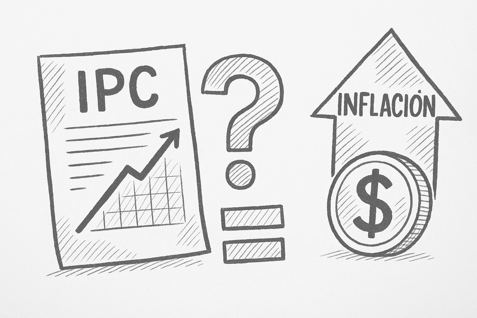 Imagen comparativa entre IPC e inflación y su impacto en el poder adquisitivo.
