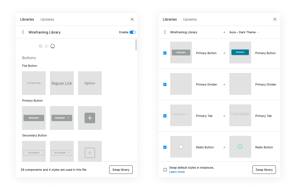 map to existing library structure
