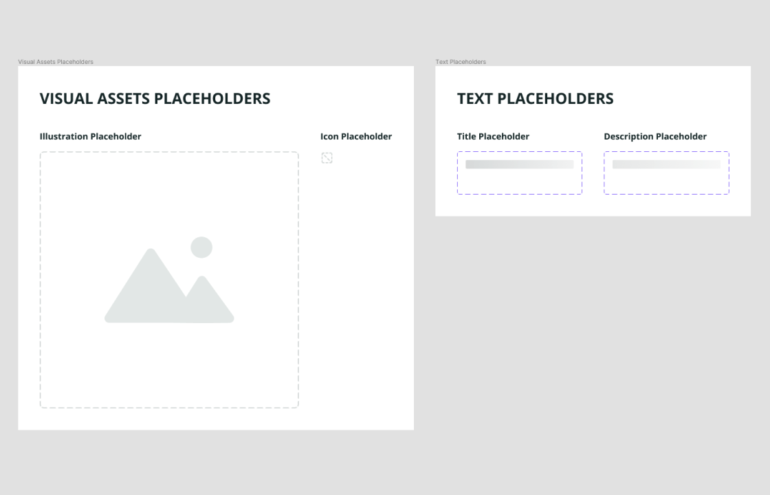 wireframe placeholders