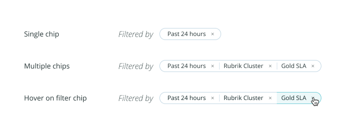 example usage of filter chips in Aura Design System