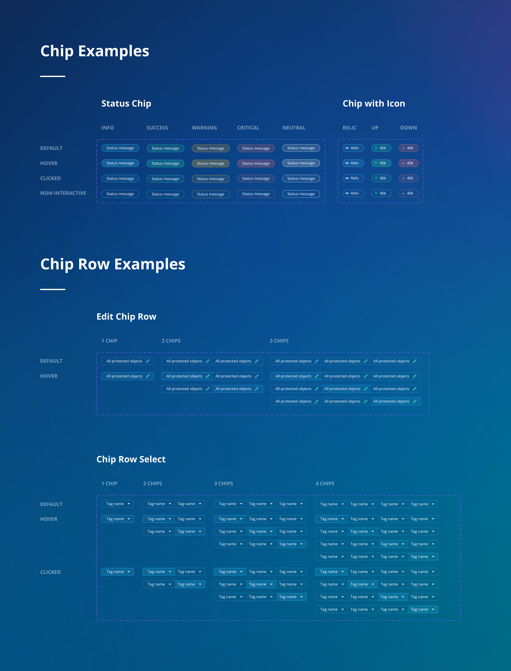 chips in dark theme library