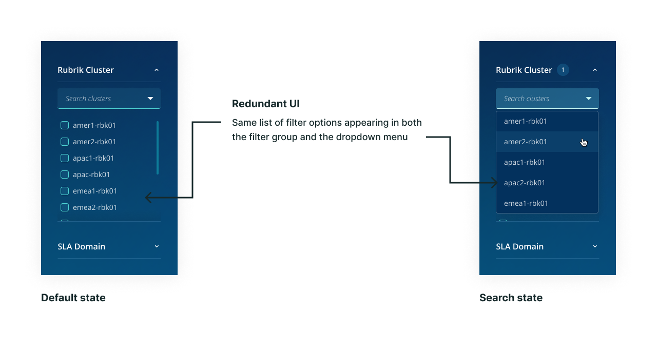 search field redundant