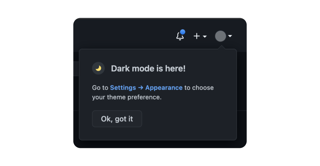 github dark mode