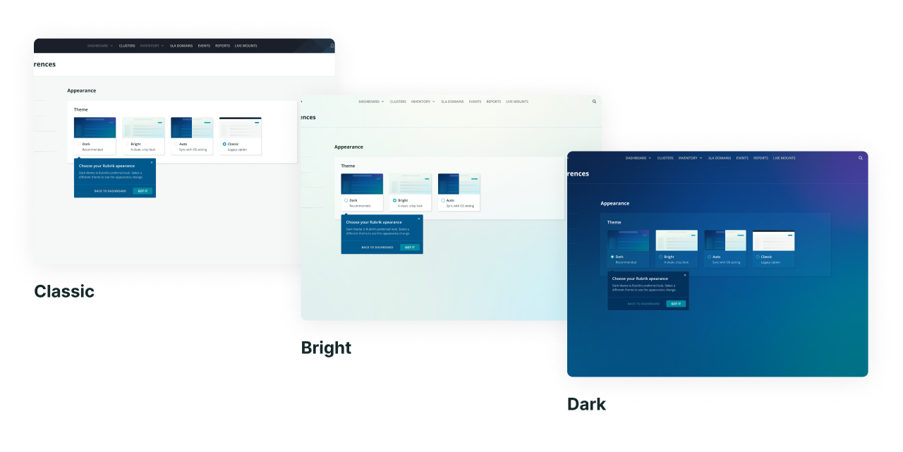 single-step modal themes