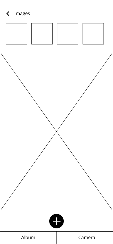low fidelity version of select images page