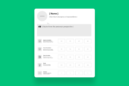 Develop further context around your end-user persona and help build an understanding of who it is you're actually designing for. 
