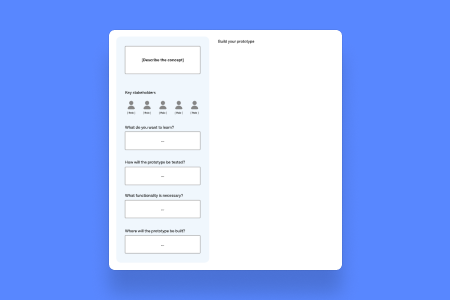 Create low-fidelity sketch models, which make it easy to generate a number of tangible concept ideas without significant monetary or time investment.