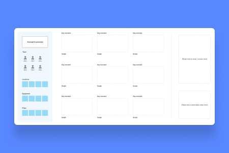Create engaging videos with a storyboard template. Organize scenes, visuals, and dialogue to streamline production and bring your creative vision to life.