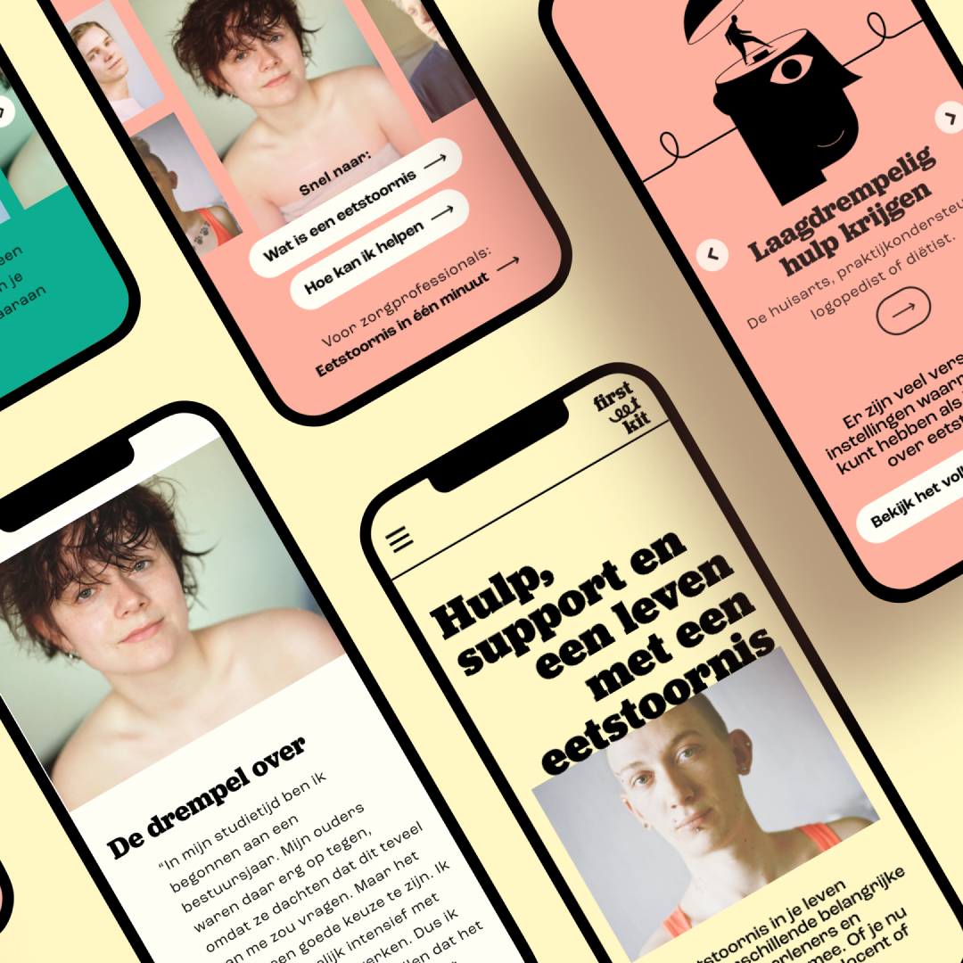 Schermen met screenshots van First-EEt