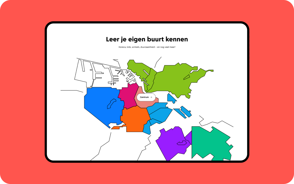 grafische weergave van amsterdam en de verschillende buurten
