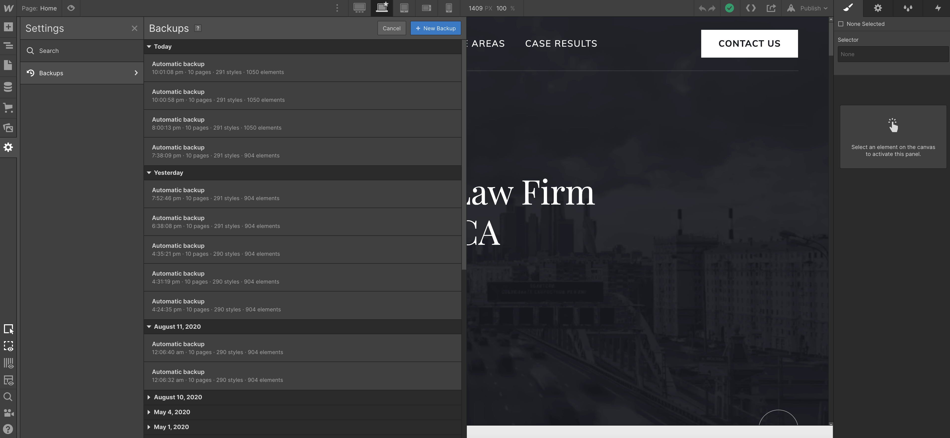 Backups - Justicia Webflow Template