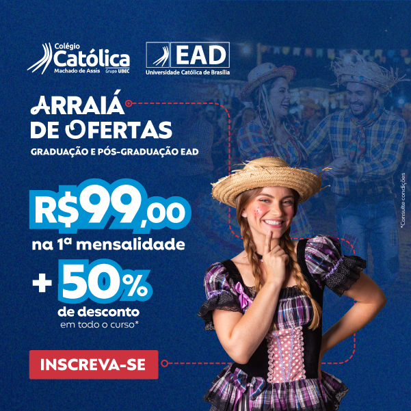 Banner | Campanha 2026 | Institucional | Arraiá | EAD MACHADO
