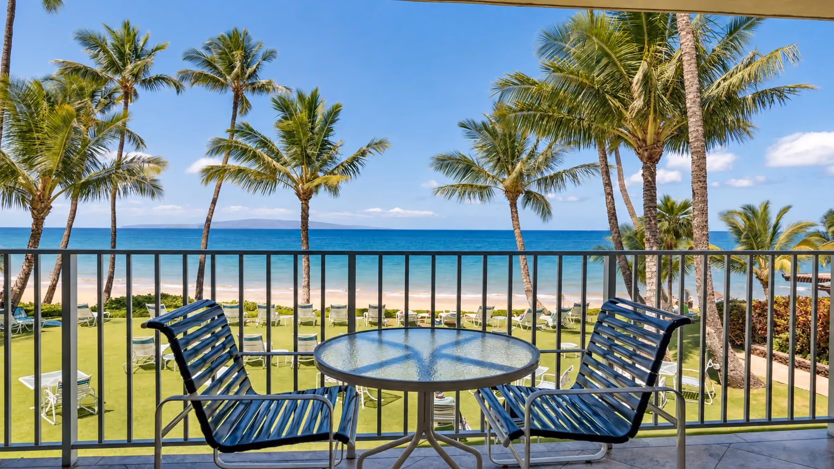 Ocean view from Unit 202’s lanai at Hale Pau Hana.